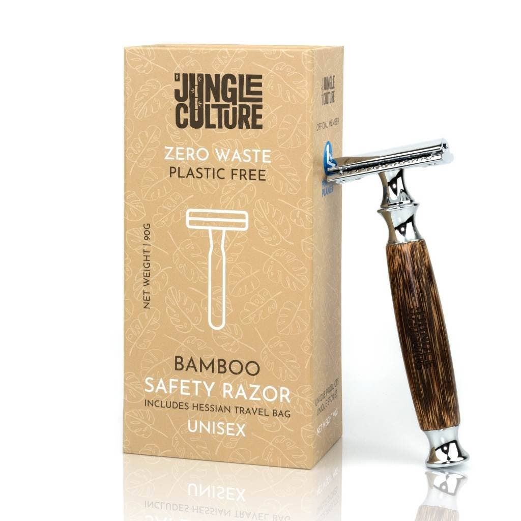 Jungle Culture Bamboo Safety Razors β Eco-Friendly, Plastic-Free Shaving - Unisex - The Druid's Grove