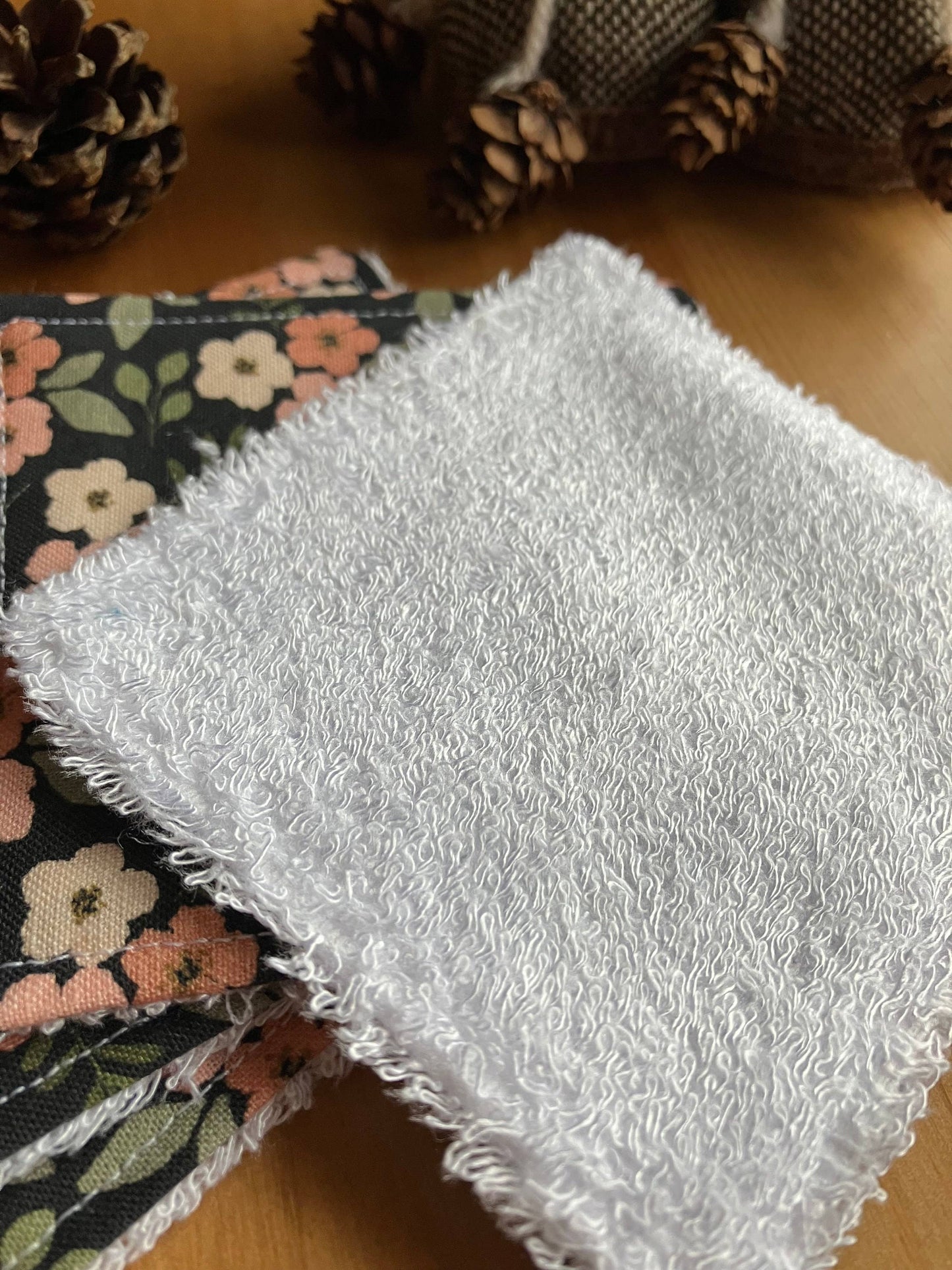 Reusable Face Wipes Dark Floral Pattern The Wildflower Wayfair