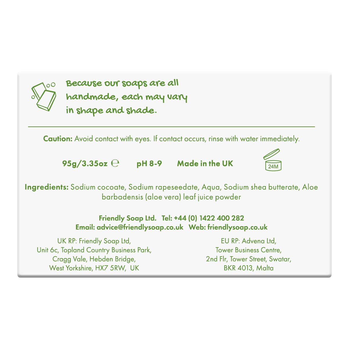 Friendly Soap Fragrance-Free Aloe Vera Bar – Gentle, Hydrating & Plastic-Free Ingredients