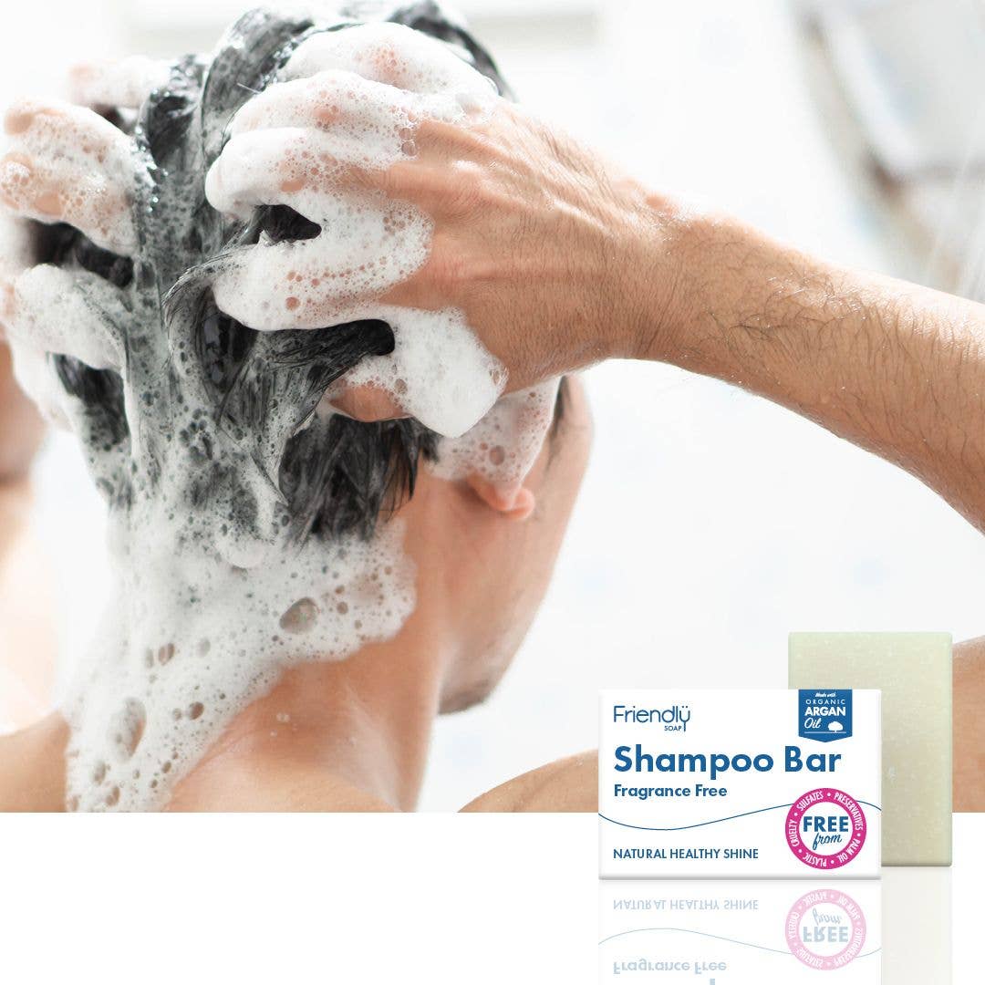 Friendly Soap Fragrance-Free Shampoo Bar – Pure, Gentle & Perfect for Sensitive Scalps Hair Washing