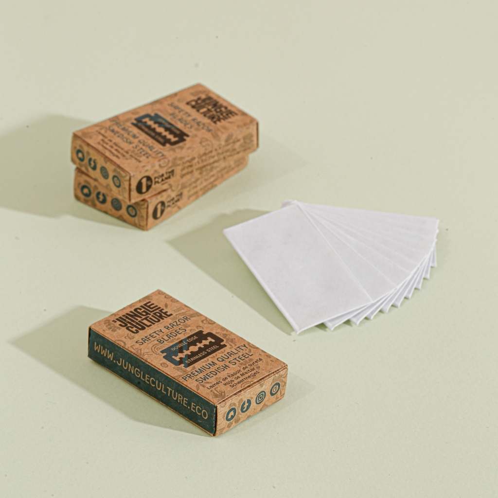 Jungle Culture Double-Edged Safety Razor Blades β Universal & Eco-Friendly packaging