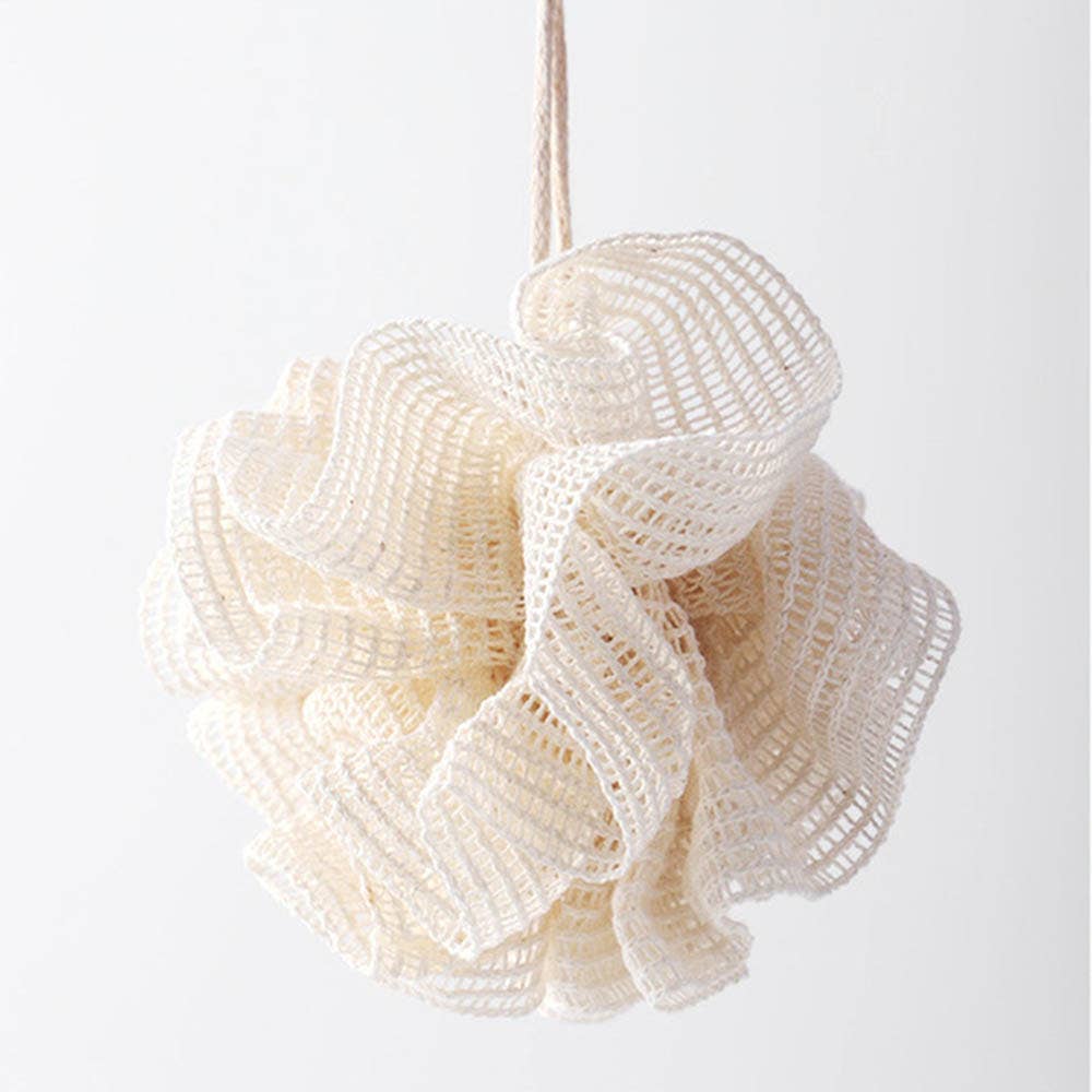 Natural Cotton Shower Puff β Plastic-Free & Reusable