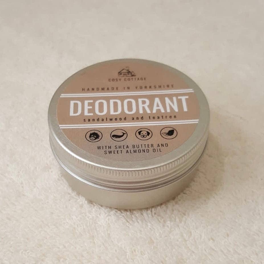 Natural Deodorant With Sandalwood & Tea Tree Essential Oils