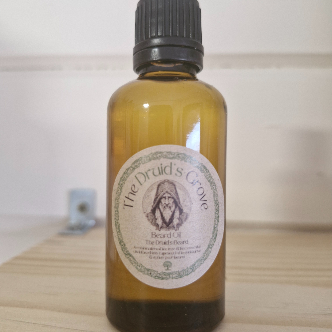 The Druid’s Beard Oil – A Luxurious Grooming Ritual Infused with Tea Tree & Lime Oil bottle