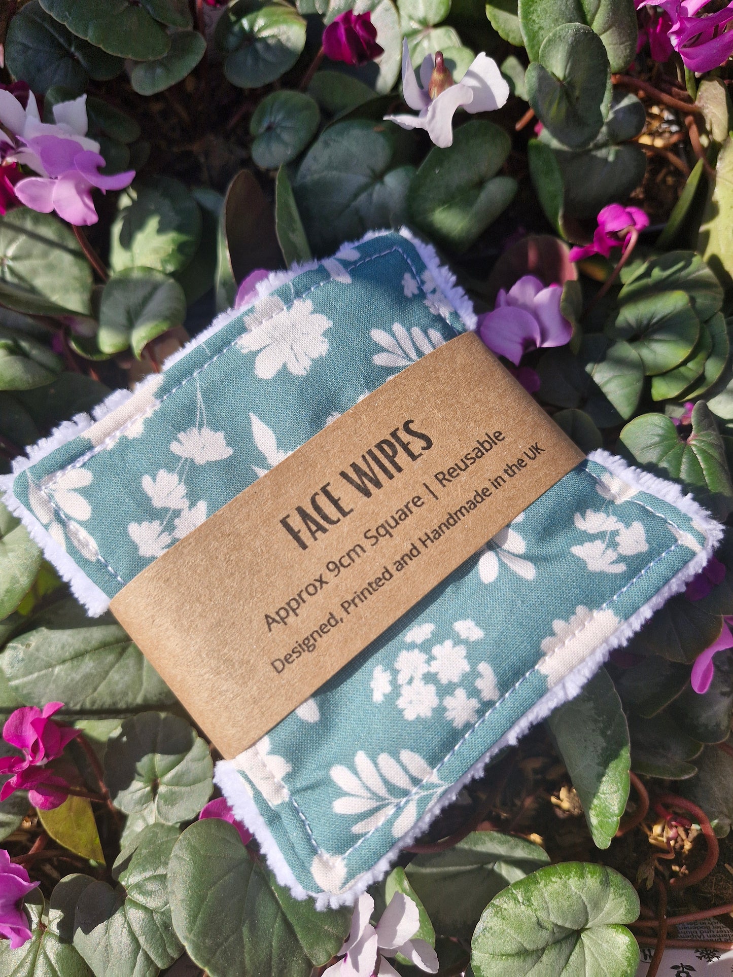 Reusable Face Wipes Green Floral Pattern The Green Glade