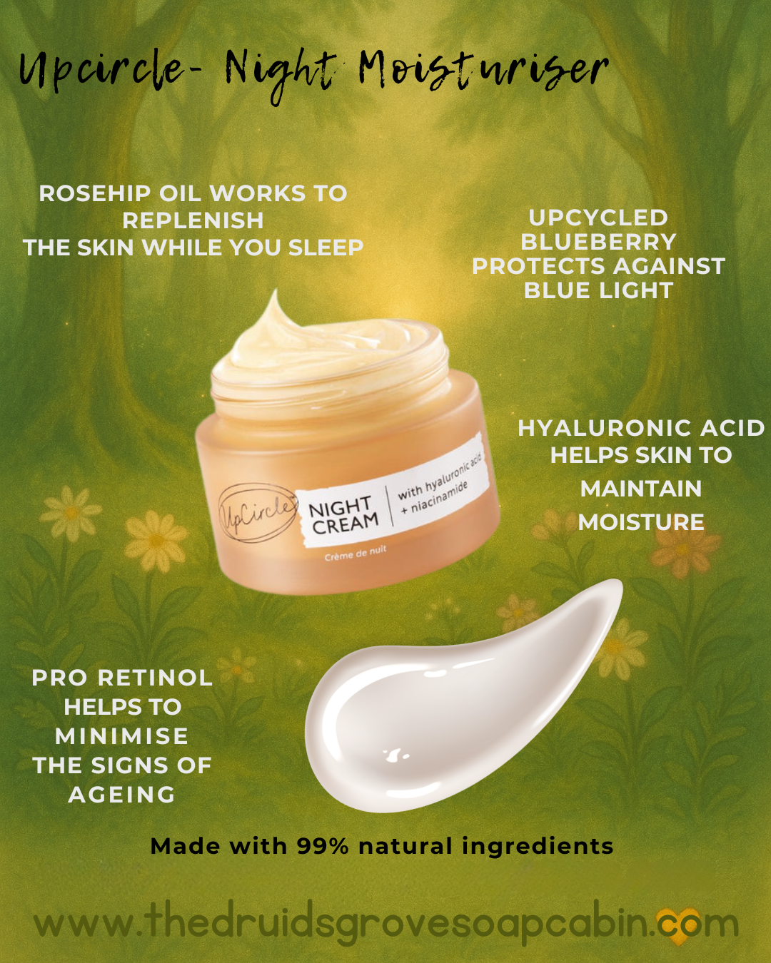 Upcircle Moisturising Night Cream Skincare Benefits