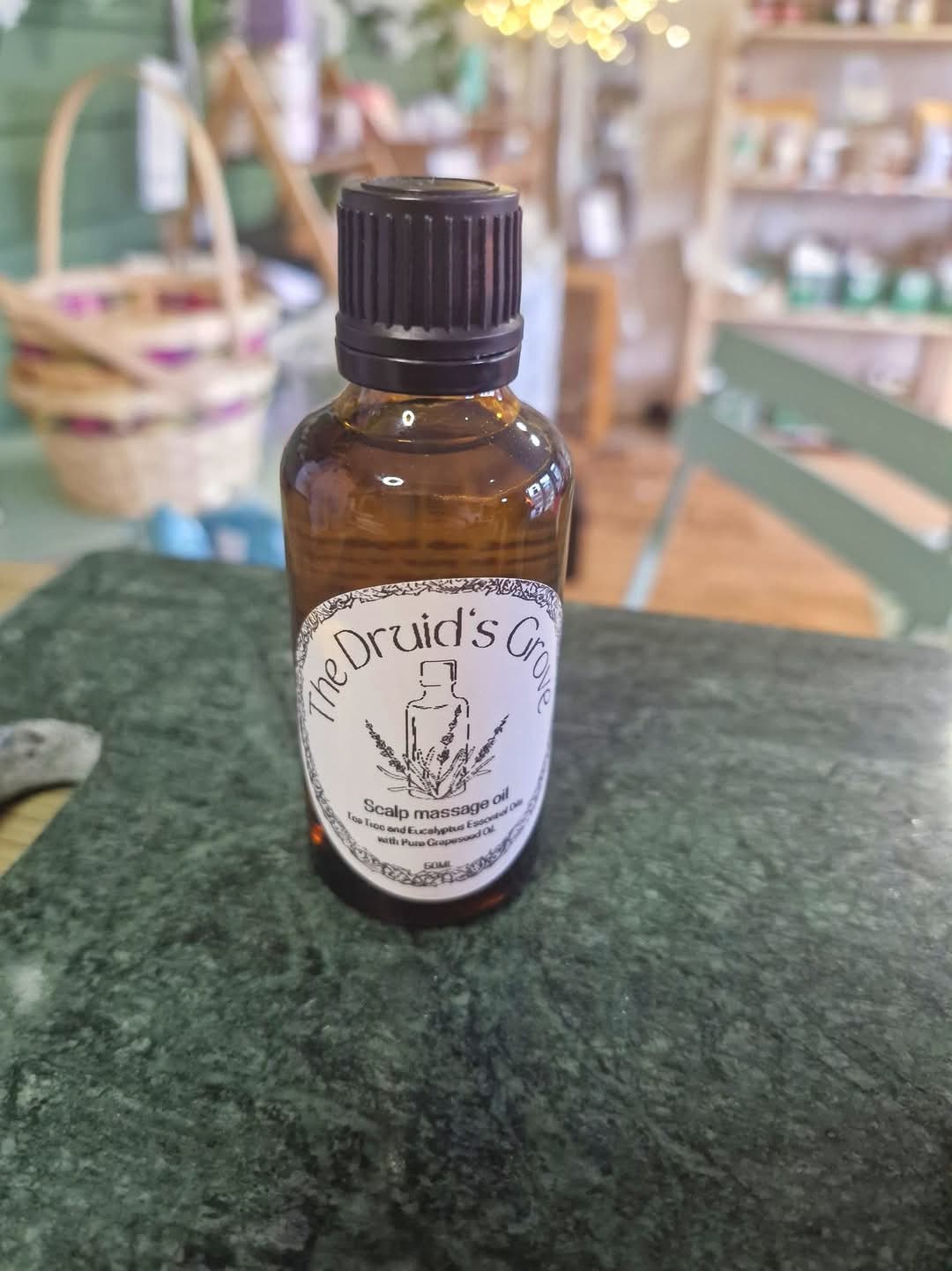 Grapeseed Oil for Hair & Scalp - Tea Tree and Eucalyptus Essential Oils and Pure Grapeseed Oil - Vegan Scalp Oil