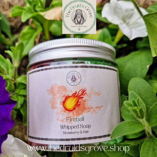 Fireball – Handcrafted Explosively Fruity Whipped Soap - Strawberry & Kiwi Scented (Shower Whip)