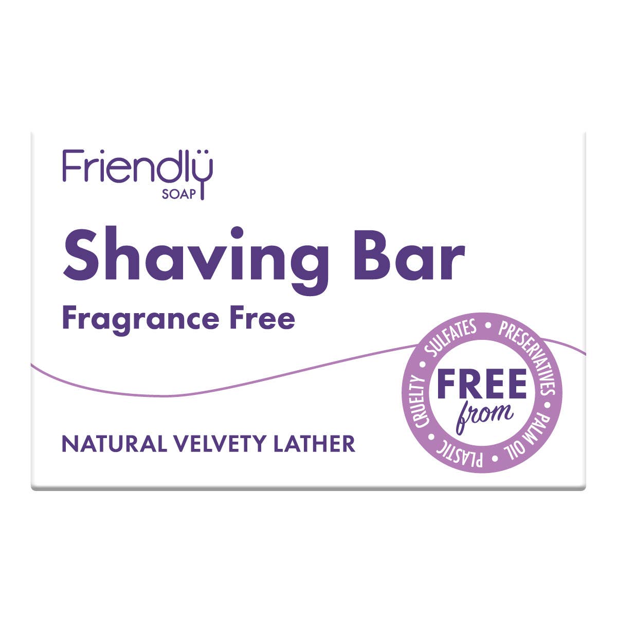 Friendly Soap Fragrance-Free Shaving Bar – Gentle, Natural & Plastic-Free Packaging 