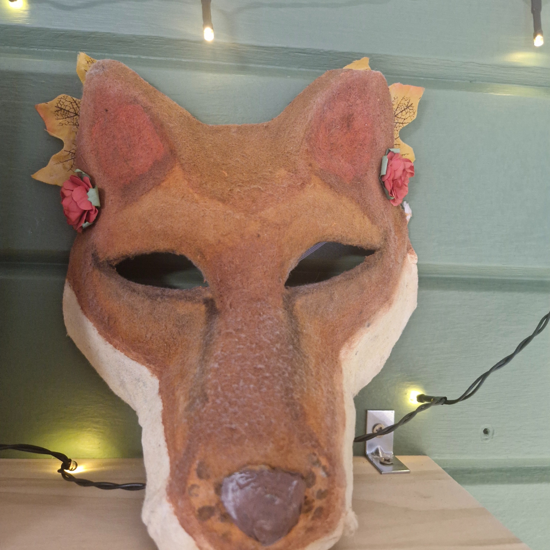 Handcrafted Autumn Fox Mask - Druid Scales cosplay, role play, decoration