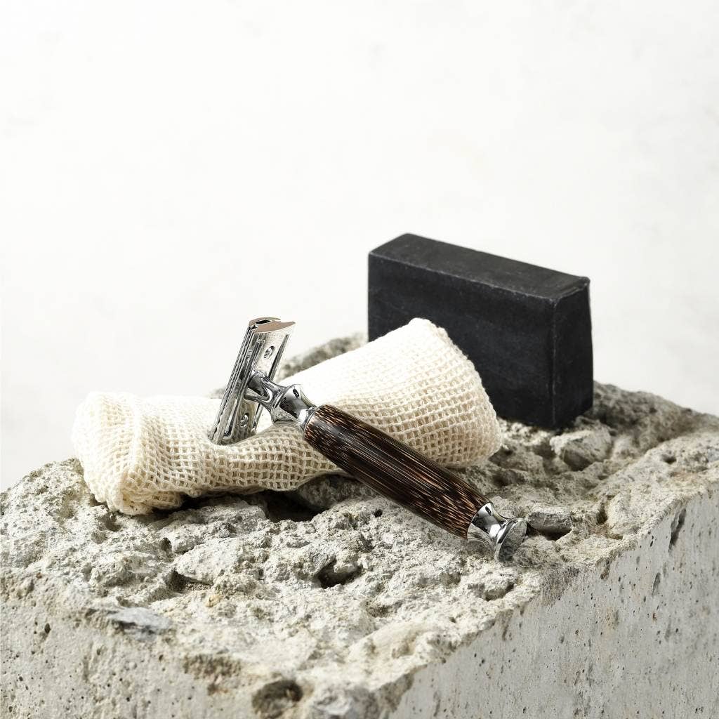 Jungle Culture Bamboo Safety Razors – Eco-Friendly, Plastic-Free Shaving - thick bamboo dark 