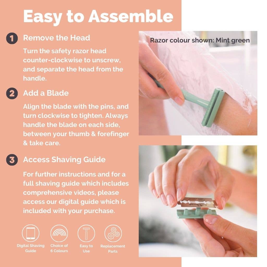Jungle Culture Eco-Friendly Reusable Metal Safety Razor – Unisex How to use Guide