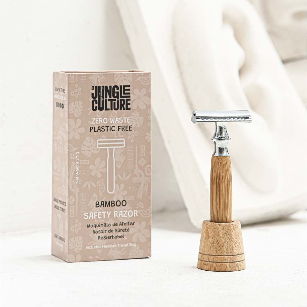 Jungle Culture Metal Razor Stands Light Bamboo