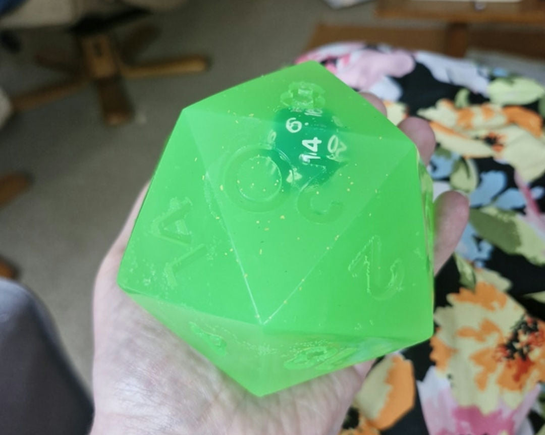 D20 Dice Shaped Soap for your RPG Adventure image 7 Natural D20 Soap Dice light grey and teal gift idea for nerds, gamers and RPG Fans