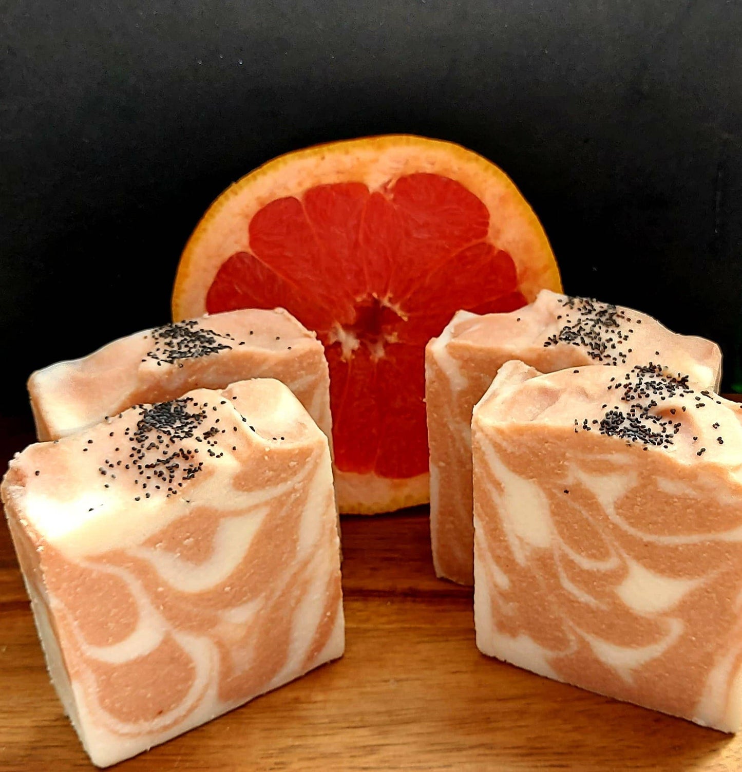 Natural Handcrafted Sea Salt Soap Bar – Grapefruit & French Red Clay - vegan