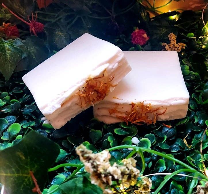 Natural Handcrafted Sea Salt Soap Bar – Lemon & Calendula