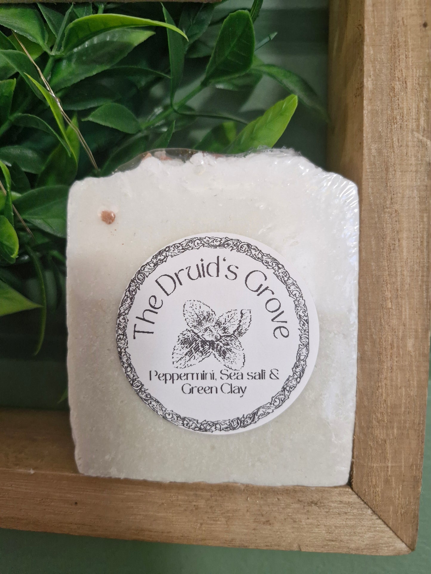 Natural Handcrafted Sea Salt Soap Bar s– Peppermint & French Green Clay