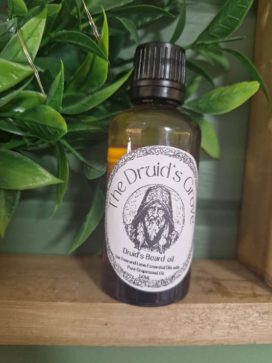 The Druid’s Beard Oil – A Luxurious Grooming Ritual Infused with Tea Tree & Lime Oil