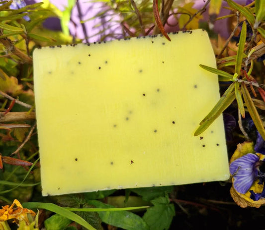 Handcrafted Natural Sunlace Bloom Soap - Lemon & Poppy Seed. LIMITED EDITION